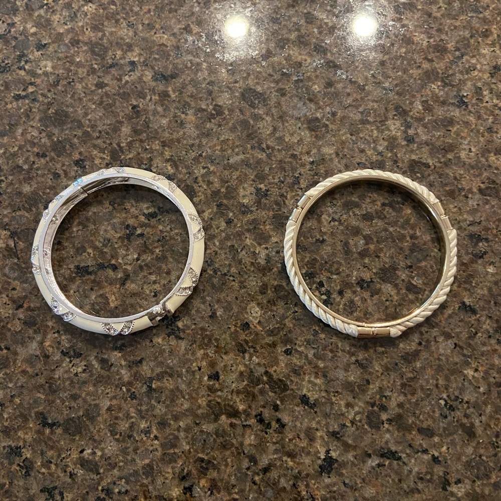 2 White Bangles